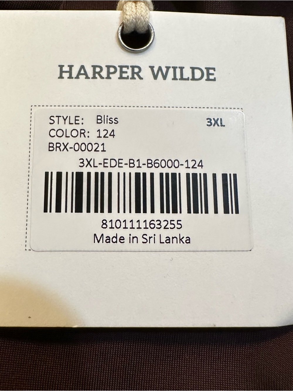 HARPER WILDE The Bliss Bralette Dark Brown Size 3X - Picture 8 of 9